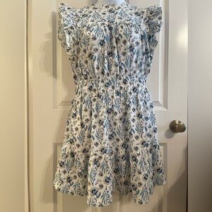 Universal Thread Floral Cream and Blue dress